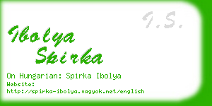 ibolya spirka business card
